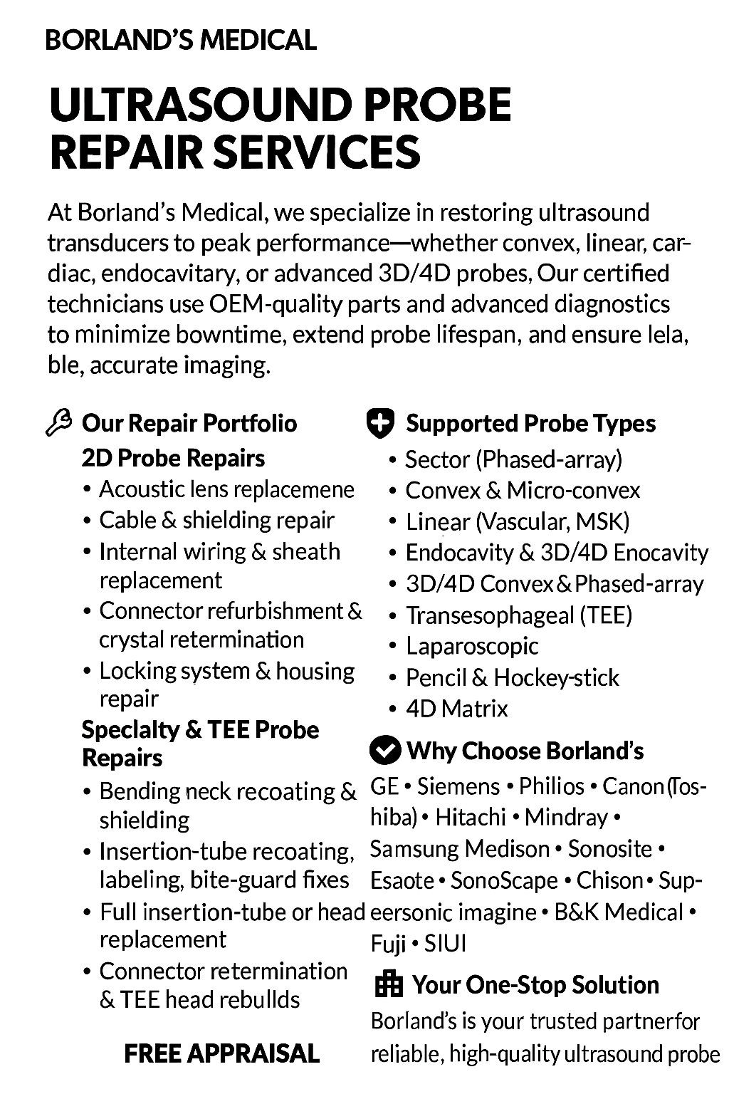 Borland’s Parts Stock